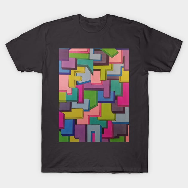 Tetrus explosion T-Shirt by Loose Tangent Arts